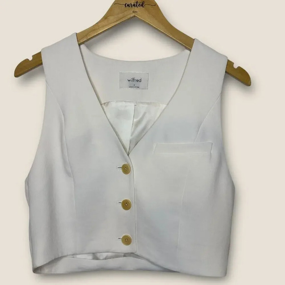 **💰SOLD💰** Aritzia | Wilfred Vest | Size M | White | NWOT - Picture 4 of 8